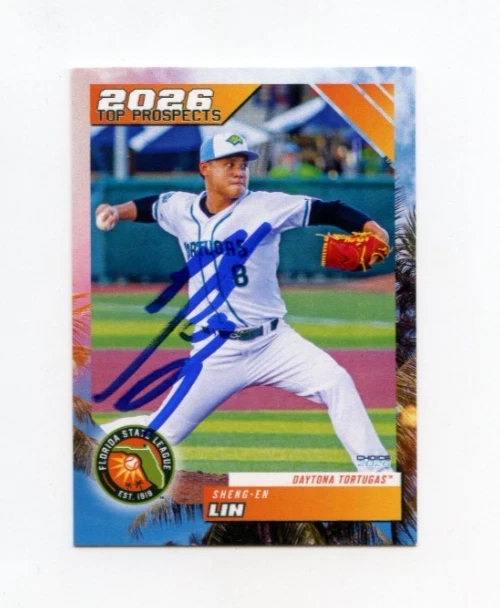 SHENG-EN LIN SIGNED 2026 FLORIDA STATE LEAGUE TOP PROSPECT CARD AUTO