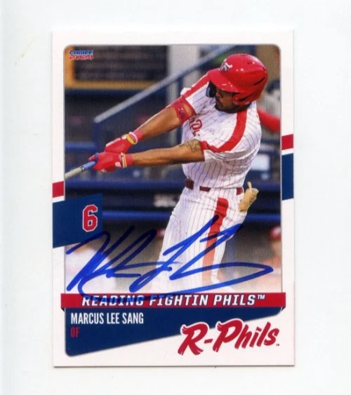 MARCUS LEE SANG SIGNED 2024 READING PHILLIES BASEBALL CARD AUTO