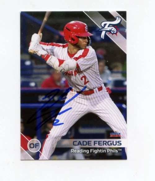 CADE FERGUS SIGNED 2024 READING PHILLIES BASEBALL CARD AUTO