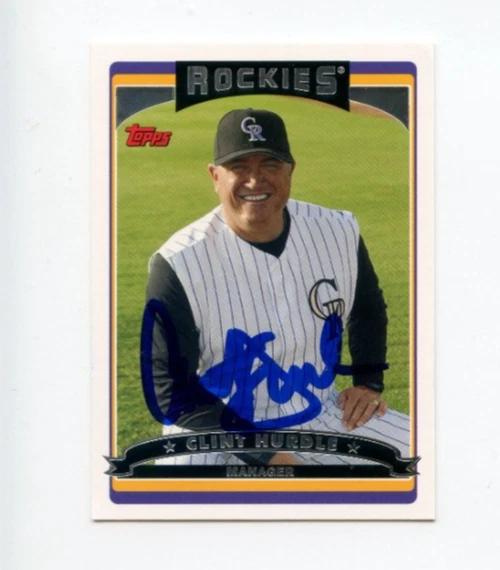 CLINT HURDLE SIGNED 2006 TOPPS BASEBALL CARD AUTO