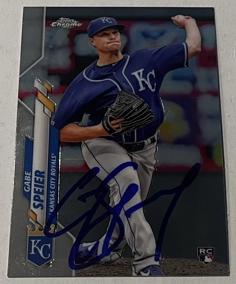 GABE SPEIER SIGNED 2020 TOPPS CHROME BASEBALL CARD AUTO