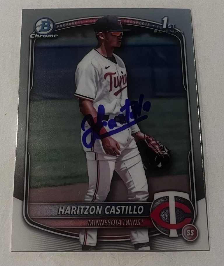 HARTIZON CASTILLO SIGNED 2025 BOWMAN CHROME PROSPECT BASEBALL CARD AUTO