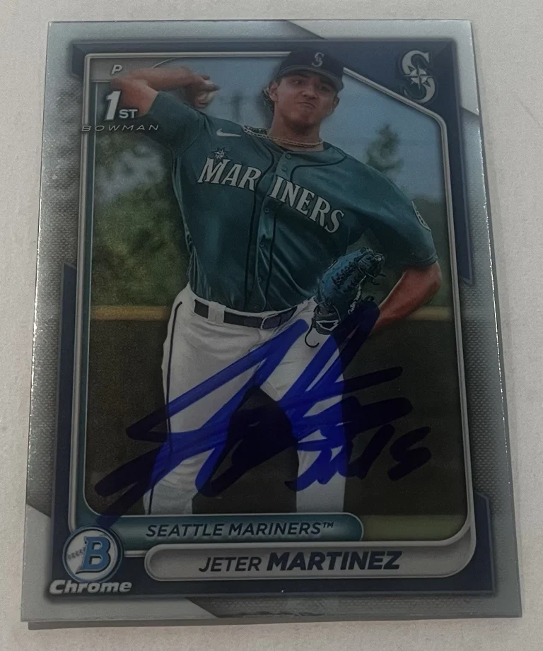 JETER MARTINEZ SIGNED 2024 BOWMAN CHROME PROSPECT BASEBALL CARD AUTO