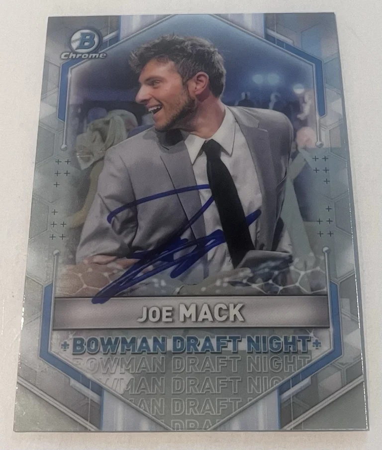 JOE MACK SIGNED 2021 BOWMAN DRAFT NIGHT CHROME PROSPECT CARD AUTO