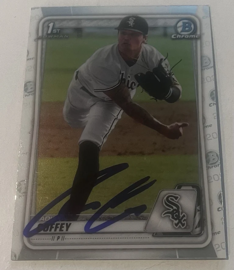 ADISYN COFFEY SIGNED 2020 BOWMAN DRAFT CHROME PROSPECT CARD AUTO