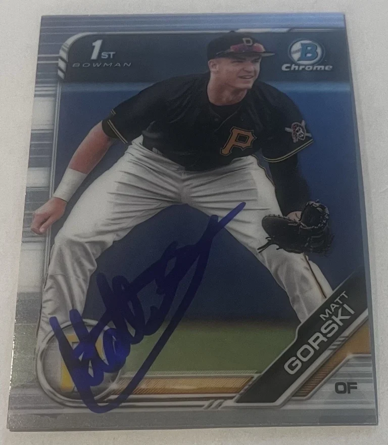 MATT GORSKI SIGNED 2019 BOWMAN DRAFT CHROME PROSPECT CARD AUTO