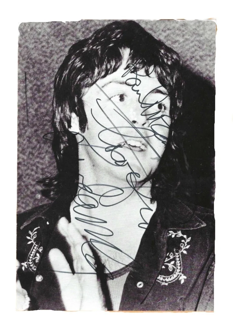 Paul McCartney Linda McCartney Signed 4x6 Wings Photo JSA LOA