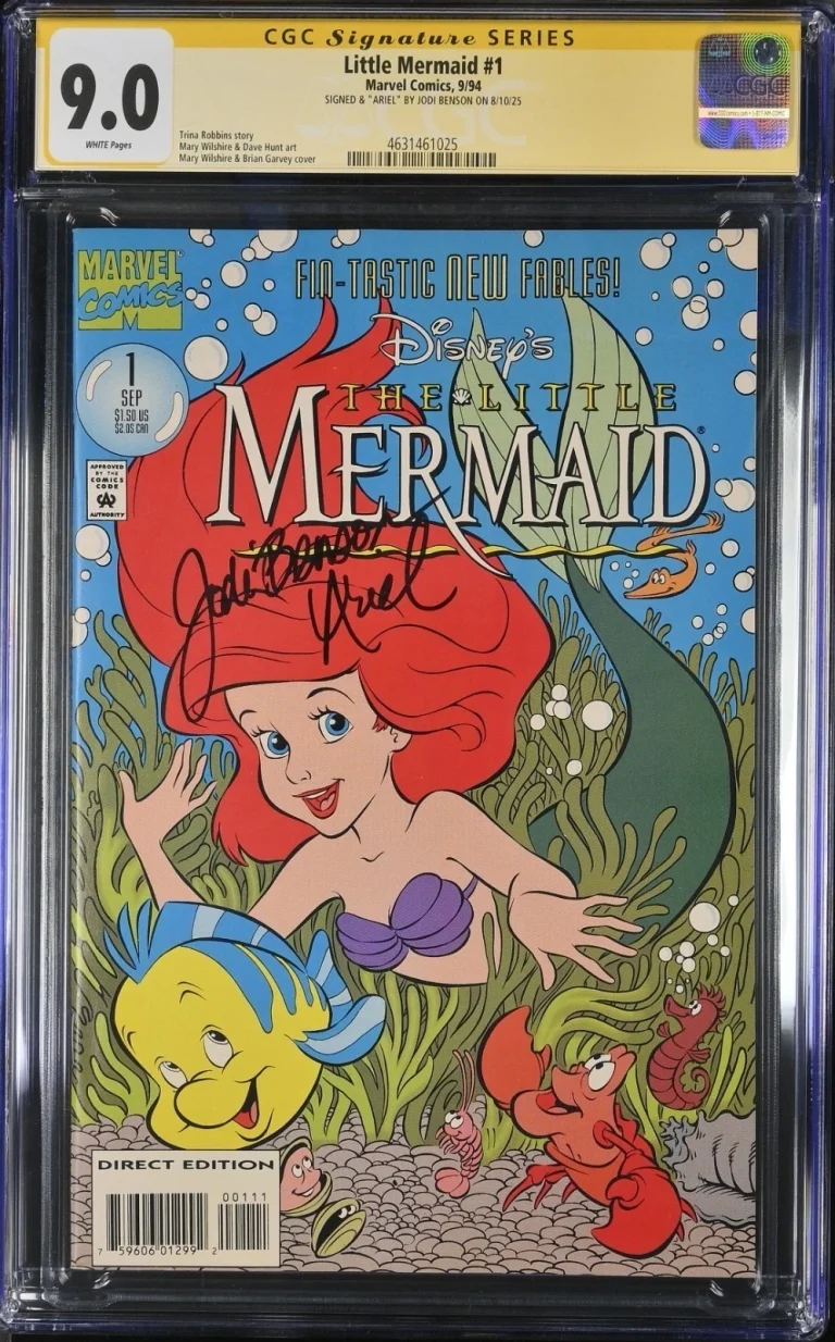 Jodi Benson Rare Signed Ariel Inscribed 1994 Little Mermaid #1 CGC 9.0 SS