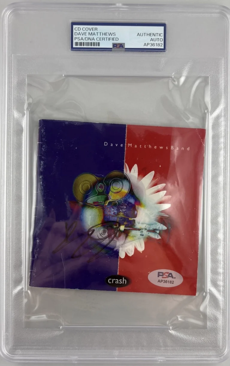 Dave Matthews Signed Crash CD Cover DMB PSA PSA/DNA Encapsulated