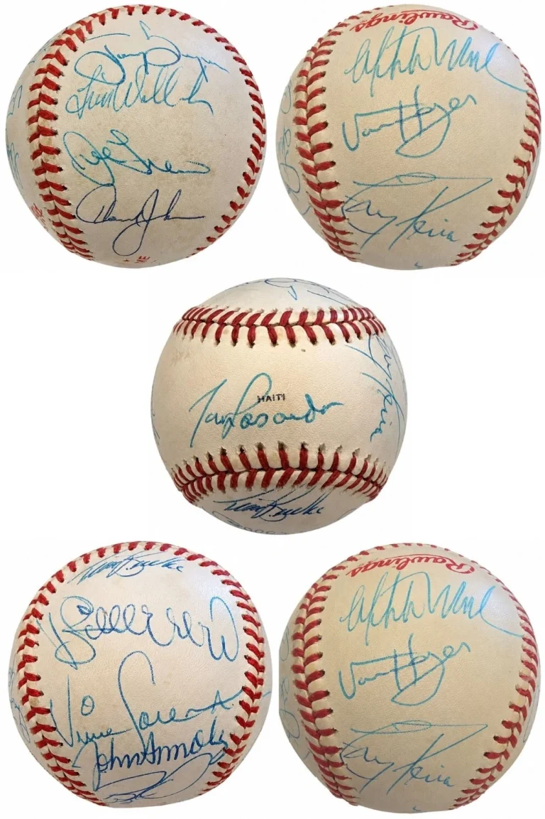 1989 NL All Star Team Signed Auto Baseball Gwynn Larkin Smoltz Dawson JSA