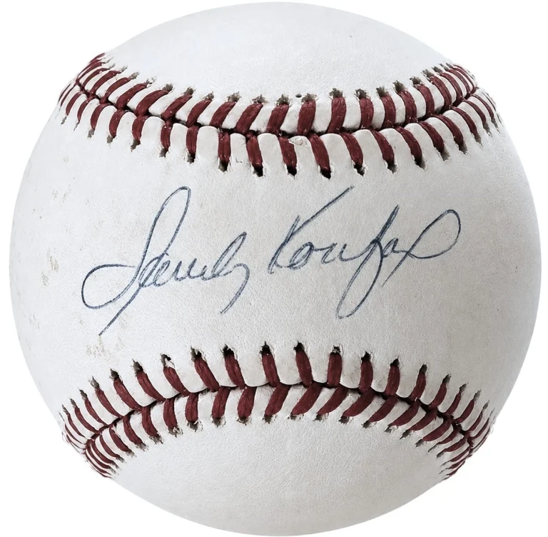 Sandy Koufax Signed Auto ONL Baseball LA Dodgers HOF Legend GRAD Authentication