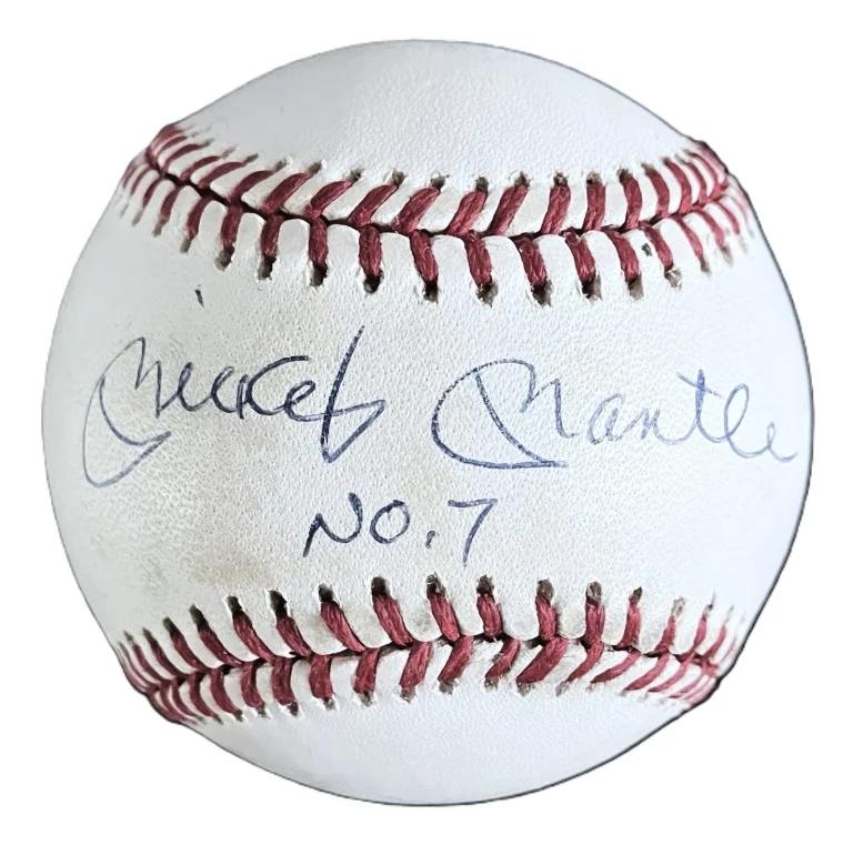 Mickey Mantle Signed Auto OAL Baseball No 7 Inscribed Yankees Upper Deck UDA