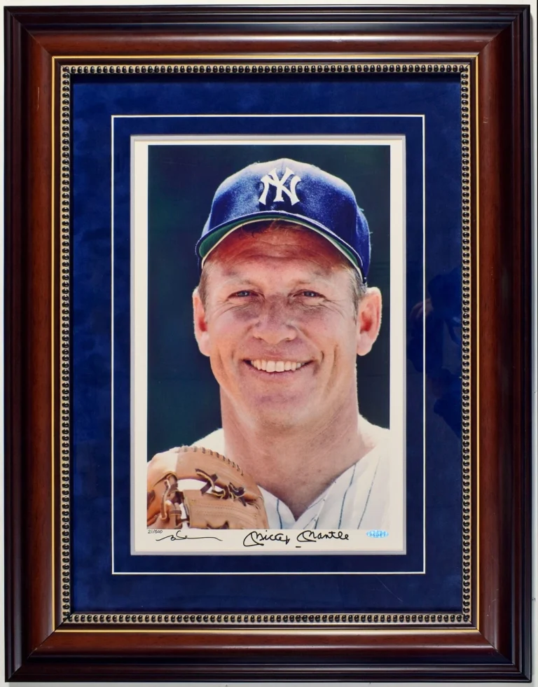 Mickey Mantle Signed Auto LE 16x20 Neil Leifer Photo Framed Upper Deck UDA
