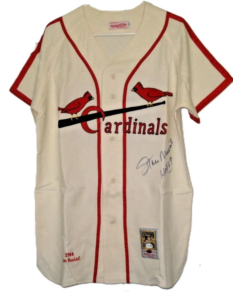 Stan Musial Signed Auto Mitchell & Ness 1944 Cardinals Jersey HOF 69 JSA