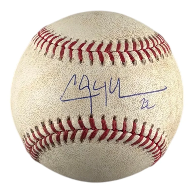 Clayton Kershaw Signed Auto Game Used 2019 OML Baseball Dodgers PSA DNA