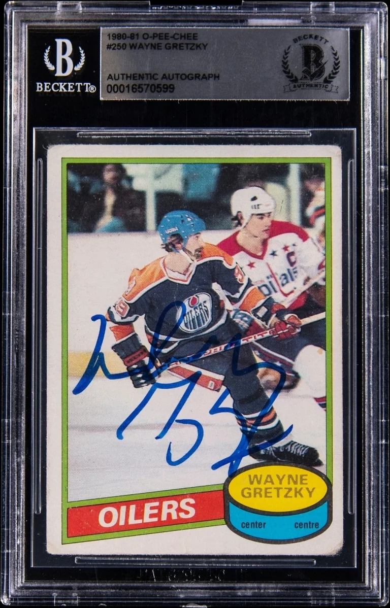 Wayne Gretzky Signed Auto 1980-81 O-Pee-Chee 250 2nd Year Card Beckett BAS
