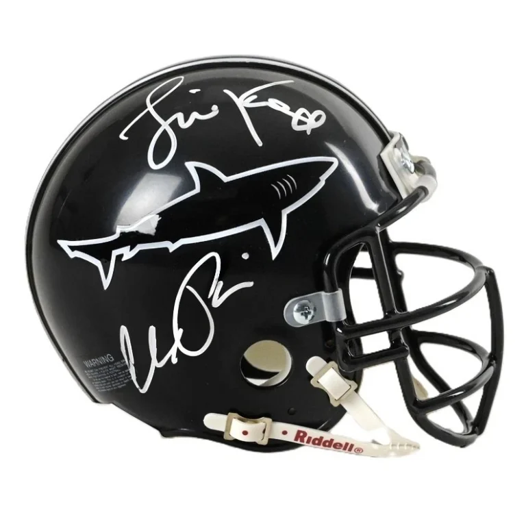 Jamie Foxx Al Pacino Dual Signed Auto Any Given Sunday Sharks Mini Helmet GRAD