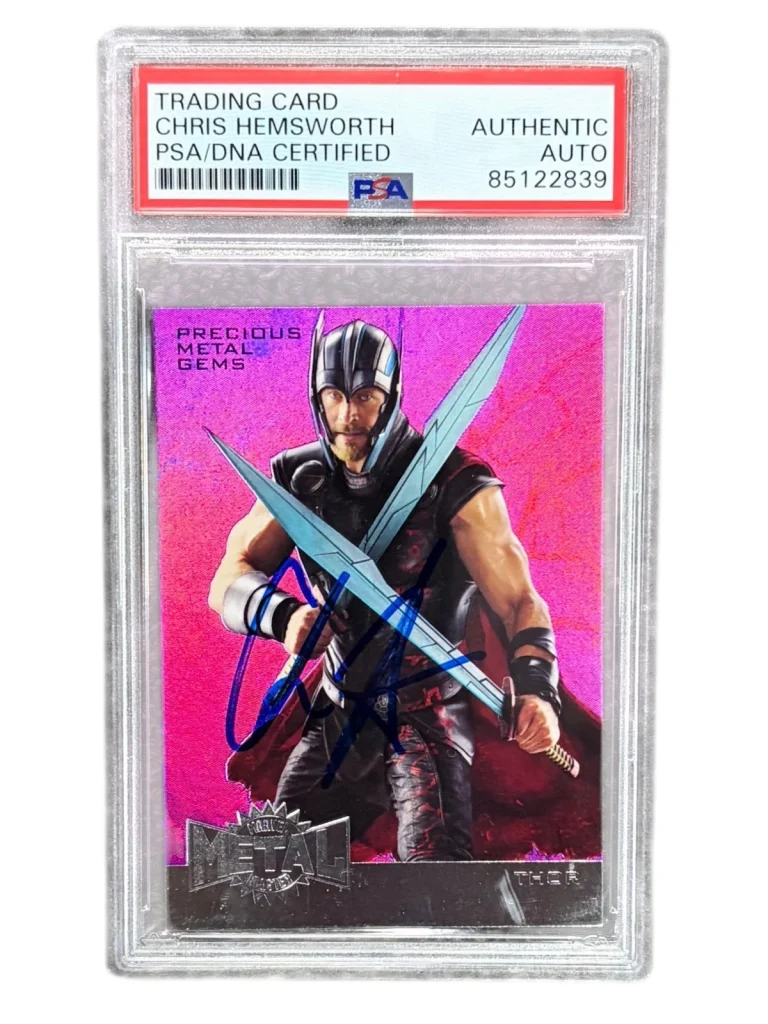 Chris Hemsworth Signed Auto 2017 Marvel Metal PMG Purple TPMG1 Thor PSA DNA
