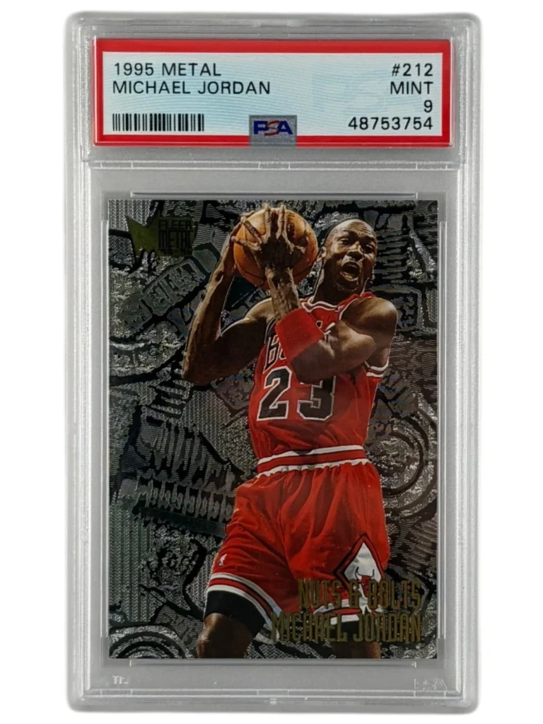 1995-96 Fleer Metal Michael Jordan Nuts & Bolts 212 PSA 9 Chicago Bulls
