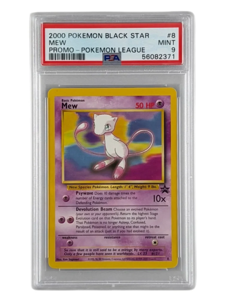 2000 POKEMON PROMO BLACK STAR POKEMON LEAGUE 8 MEW PSA 9