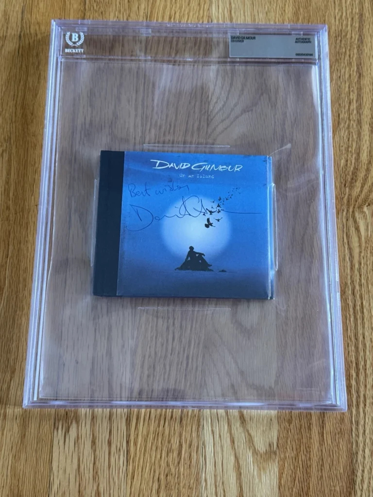 David Gilmour Autographed Signed On And Island CD Beckett Slabbed BAS Pink Floyd