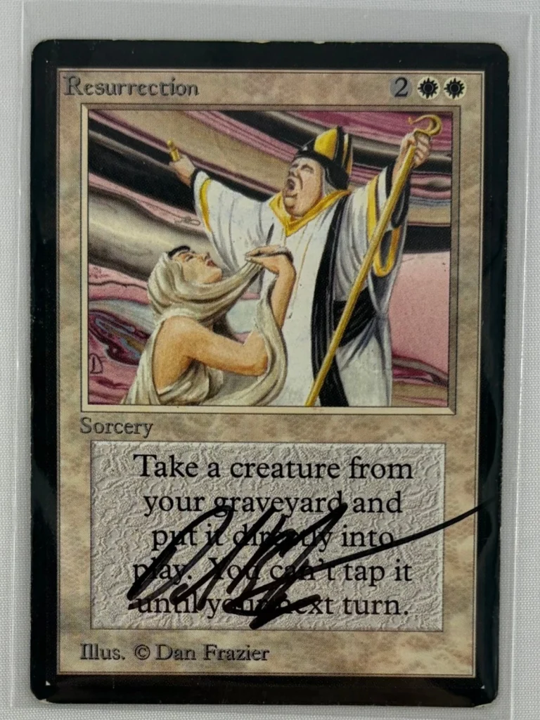 Resurrection Beta SIGNED MAGIC MTG CARD Dan Frazier Auto