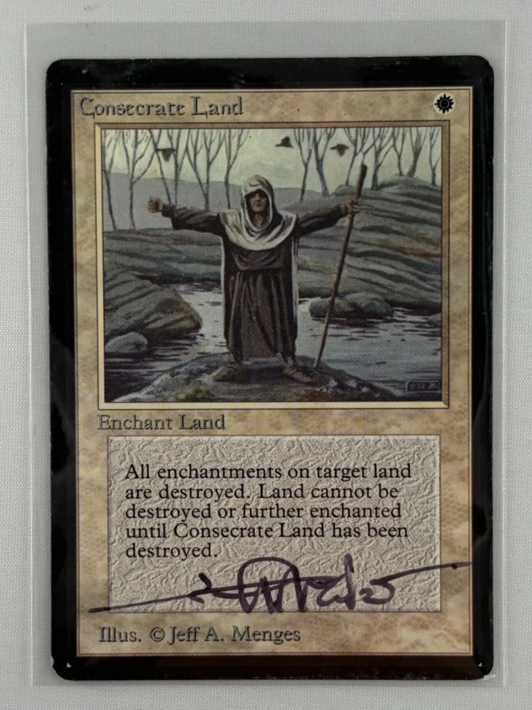 Beta Consecrate Land Signed MTG Beta Jeff A Menges Auto