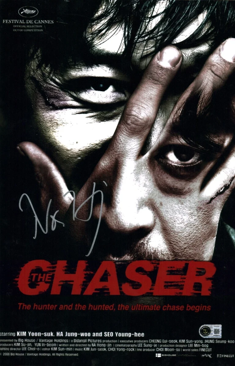 Director Na Hong Jin Signed CHASER 11x17 Poster Photo Korean Horror BAS COA
