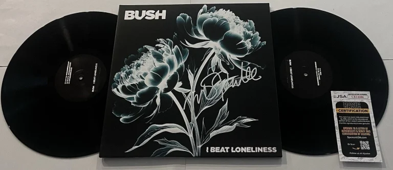 GAVIN ROSSDALE SIGNED BUSH I BEAT LONELINESS LP VINYL RECORD ALBUM JSA COA