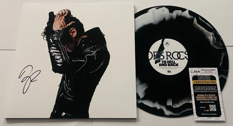 DES ROCS SIGNED TO HELL AND BACK LP VINYL RECORD ALBUM JSA COA