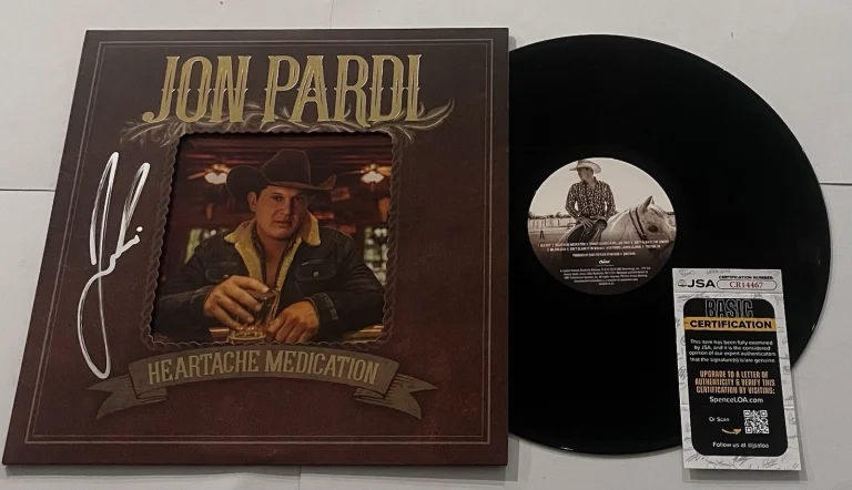 JON PARDI SIGNED HEARTACHE MEDICATION LP VINYL RECORD ALBUM JSA COA