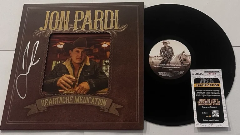 JON PARDI SIGNED HEARTACHE MEDICATION LP VINYL RECORD ALBUM JSA COA
