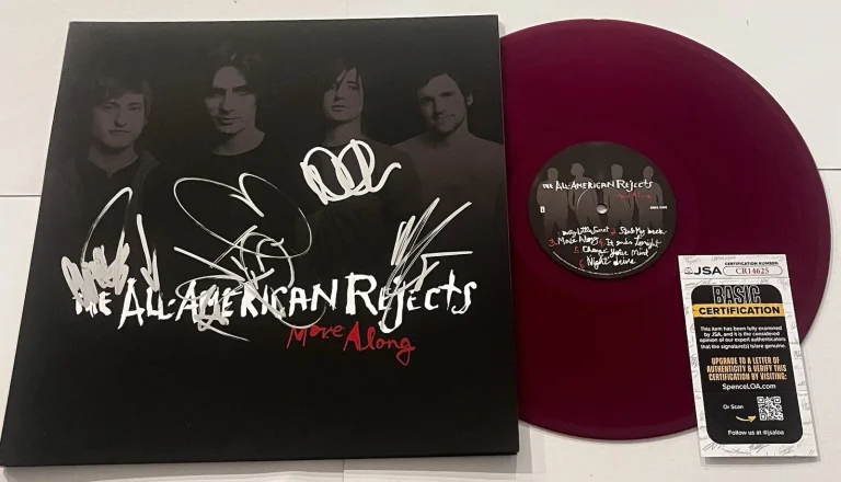 THE ALL-AMERICAN REJECTS BAND SIGNED MOVE ALONG LP VINYL RECORD ALBUM JSA COA