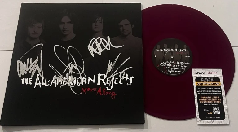 THE ALL-AMERICAN REJECTS BAND SIGNED MOVE ALONG LP VINYL RECORD ALBUM JSA COA