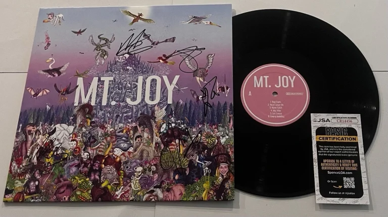 MT. JOY BAND SIGNED REARRANGE US LP VINYL RECORD ALBUM MATT QUINN +4 JSA COA
