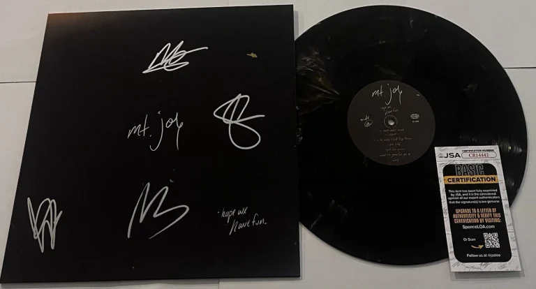 MT. JOY BAND SIGNED HOPE WE HAVE FUN LP VINYL RECORD ALBUM MATT QUINN +3 JSA COA
