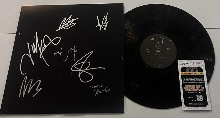 MT. JOY BAND SIGNED HOPE WE HAVE FUN LP VINYL RECORD ALBUM MATT QUINN +4 JSA COA