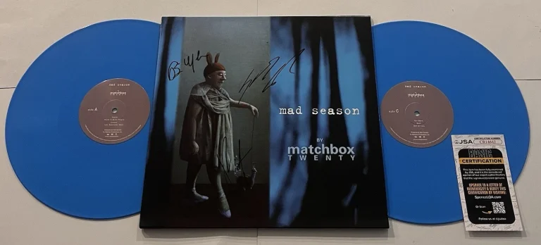 MATCHBOX TWENTY 20 SIGNED MAD SEASON LP VINYL RECORD ALBUM JSA COA