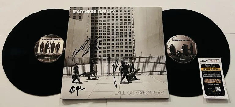 MATCHBOX TWENTY 20 SIGNED EXILE ON MAINSTREAM LP VINYL RECORD ALBUM JSA COA
