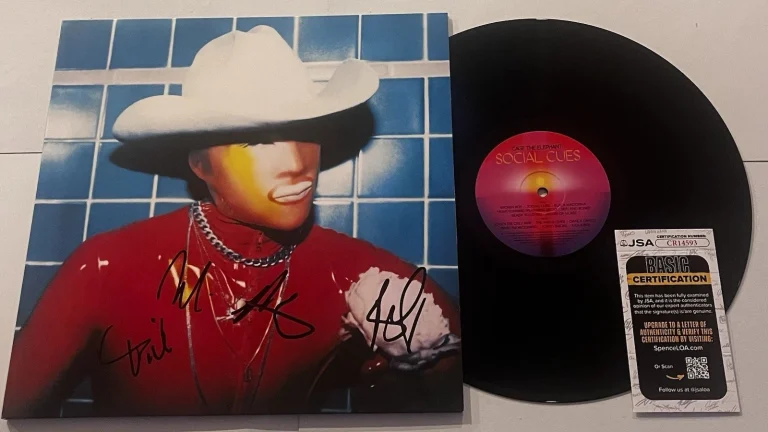 CAGE THE ELEPHANT SIGNED SOCIAL CUES LP VINYL RECORD ALBUM JSA COA