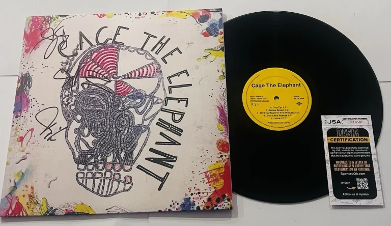 CAGE THE ELEPHANT SIGNED SELF-TITLED LP VINYL RECORD ALBUM JSA COA