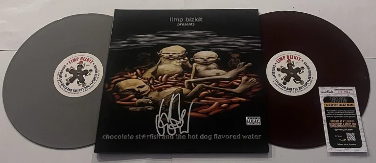 WES BORLAND LIMP BIZKIT SIGNED CHOCOLATE STARFISH LP VINYL RECORD ALBUM JSA COA