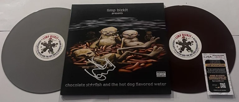 WES BORLAND LIMP BIZKIT SIGNED CHOCOLATE STARFISH LP VINYL RECORD ALBUM JSA COA