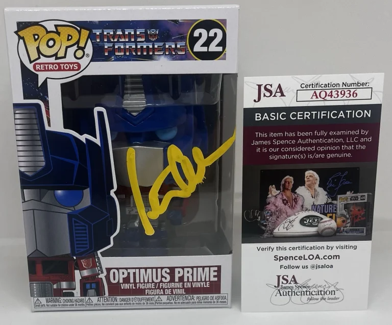 PETER CULLEN SIGNED OPTIMUS PRIME POP FUNKO FIGURE TRANSFORMERS JSA COA