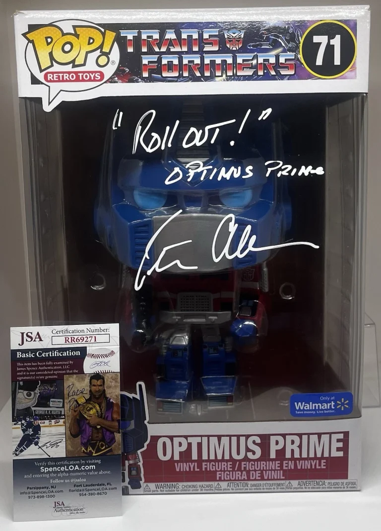 PETER CULLEN SIGNED OPTIMUS PRIME POP FUNKO 10 IN FIGURE TRANSFORMERS PROOF JSA