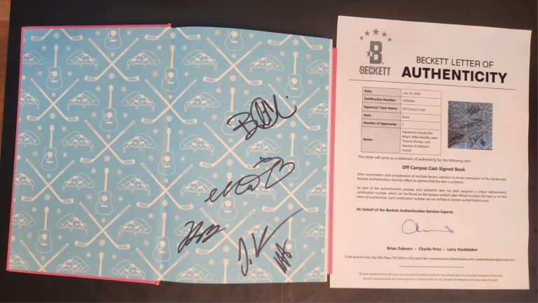 Off Campus Signed Cast Book The Deal X5 Belmont, Ella,Josh,mika,aiden BAS LOA