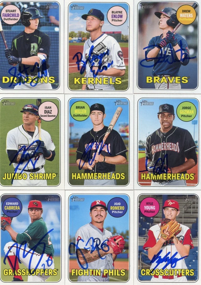 STUART FAIRCHILD SIGNED 2018 TOPPS HERITAGE MINORS ROOKIE CARD AUTO