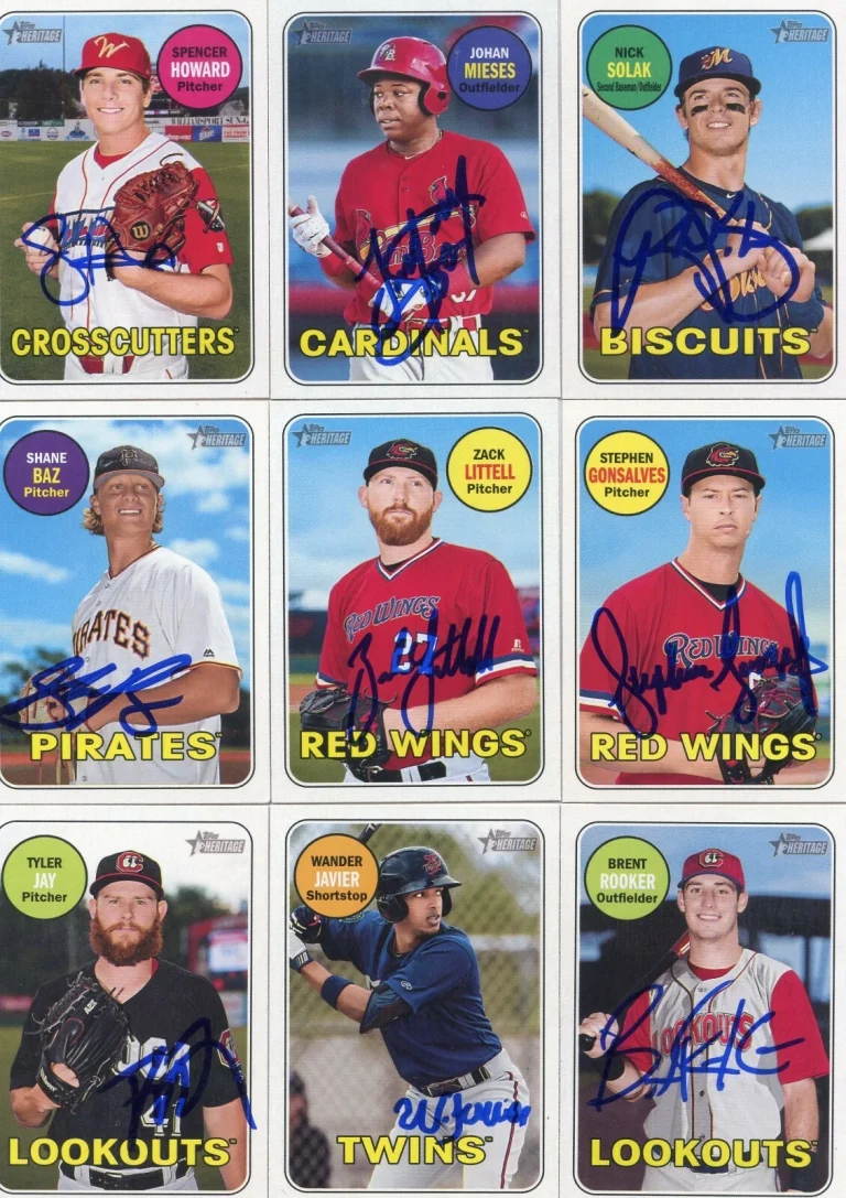 JOHAN MIESES SIGNED 2018 TOPPS HERITAGE MINORS ROOKIE CARD AUTO