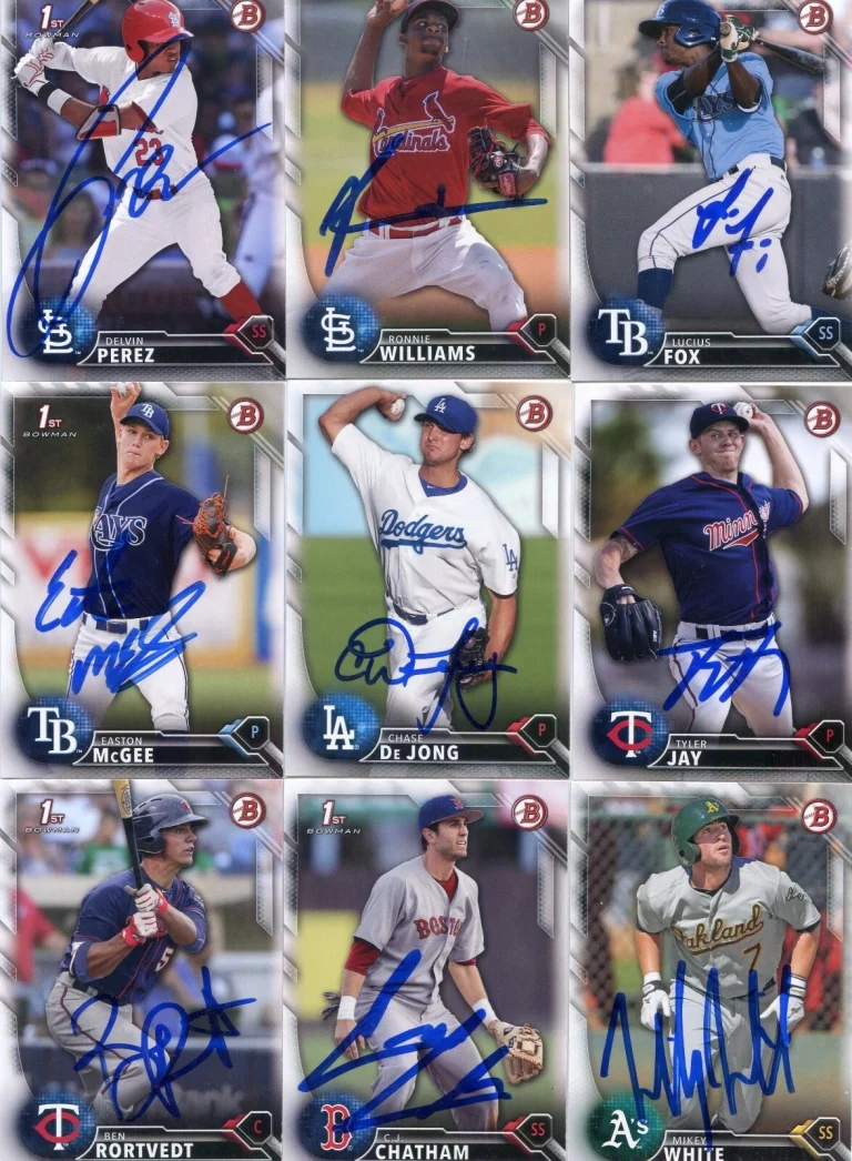 CJ CHATHAM SIGNED 2016 BOWMAN DRAFT PROSPECT ROOKIE CARD AUTO