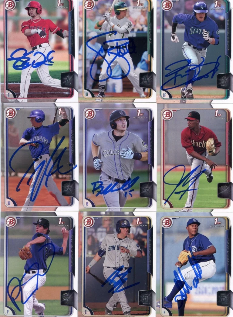 PETER LAMBERT SIGNED 2015 BOWMAN DRAFT PROSPECT ROOKIE CARD AUTO